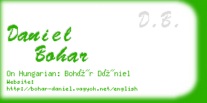 daniel bohar business card